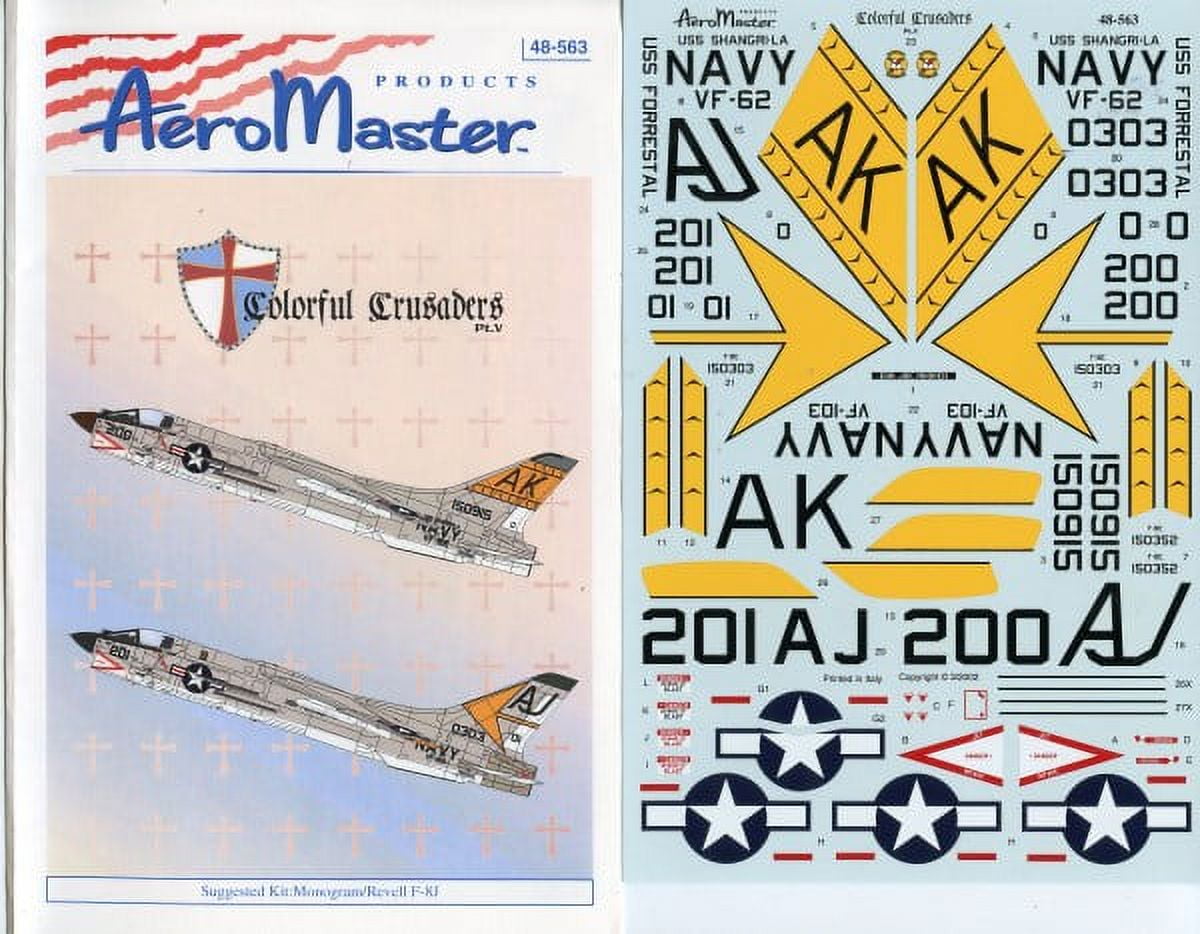 Planche De Décalcomanies Aero Master – US TOP GUNS – Échelle 1/48 SP-48