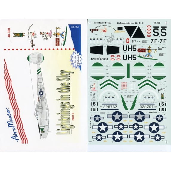 Aero Master Decals 1:48 Lightnings In The Sky Part II Decal Sheet #48-350