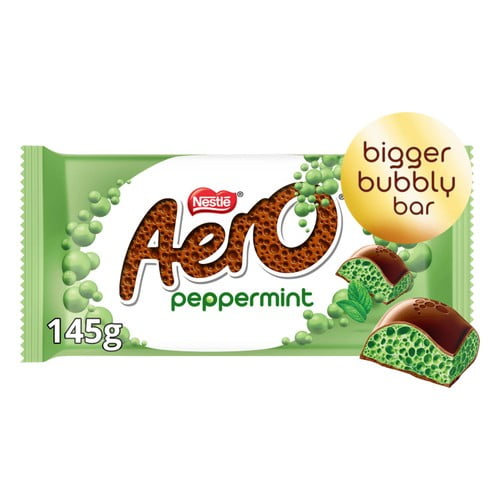 Aero Peppermint Sharing Bar 145g, British Import (Pack of 3)