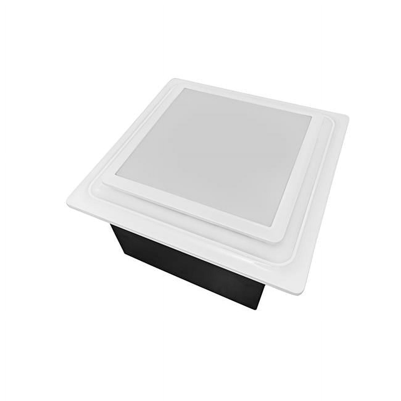 White Ceiling Mount Bathroom Fan with LED Light and Nightlight