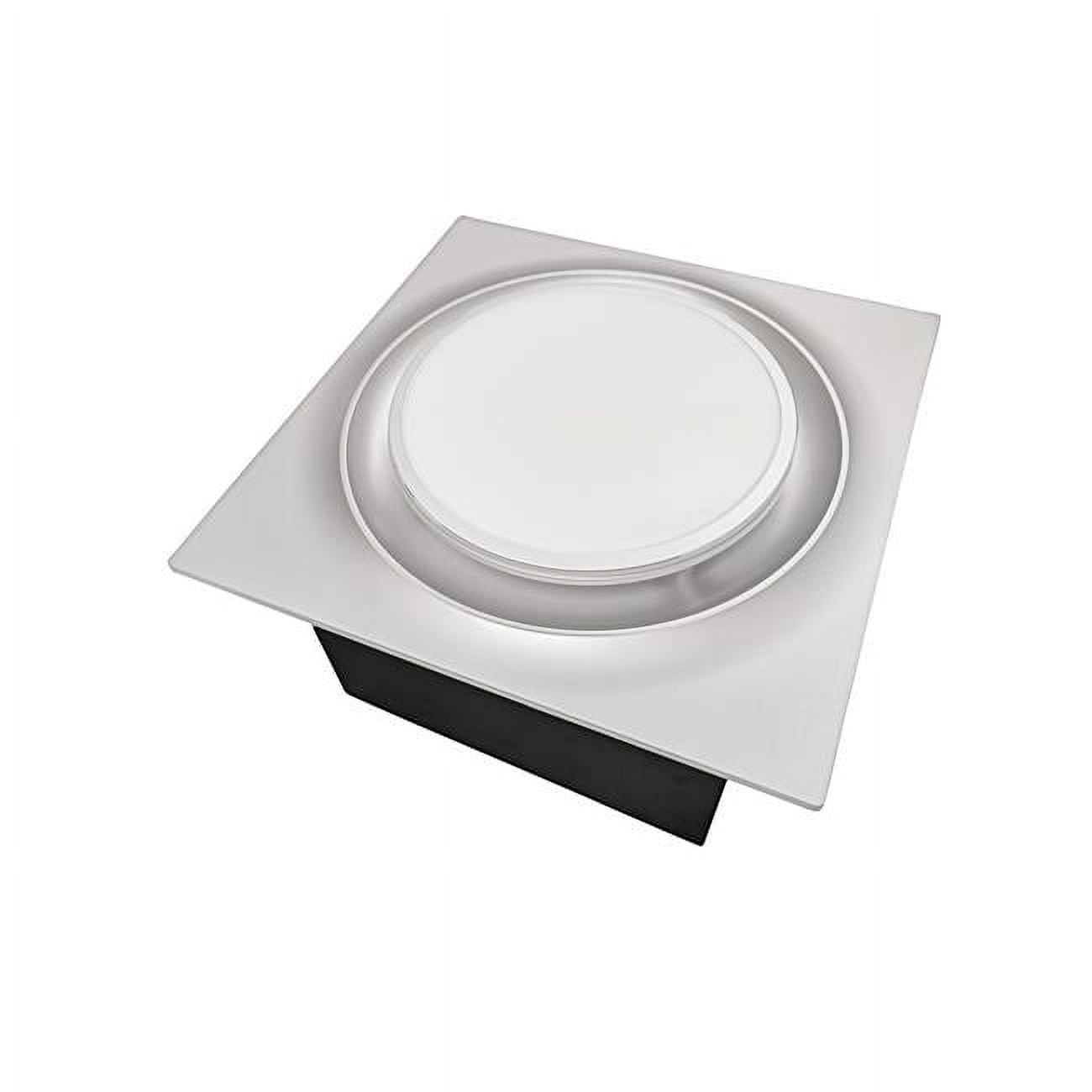 Satin Nickel 80 CFM Bathroom Fan with LED Light