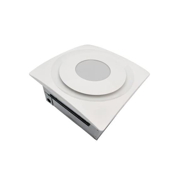 Aero Pure AP904-SL W 90 CFM Quiet Bathroom Fan with LED Light - White