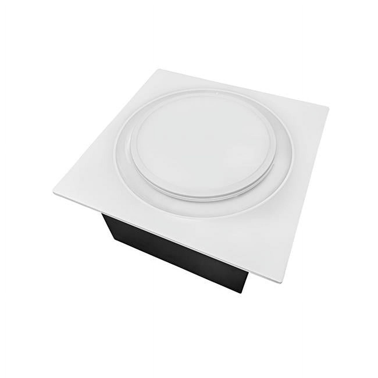 White Energy Star Ceiling Mount Bathroom Fan with LED Light