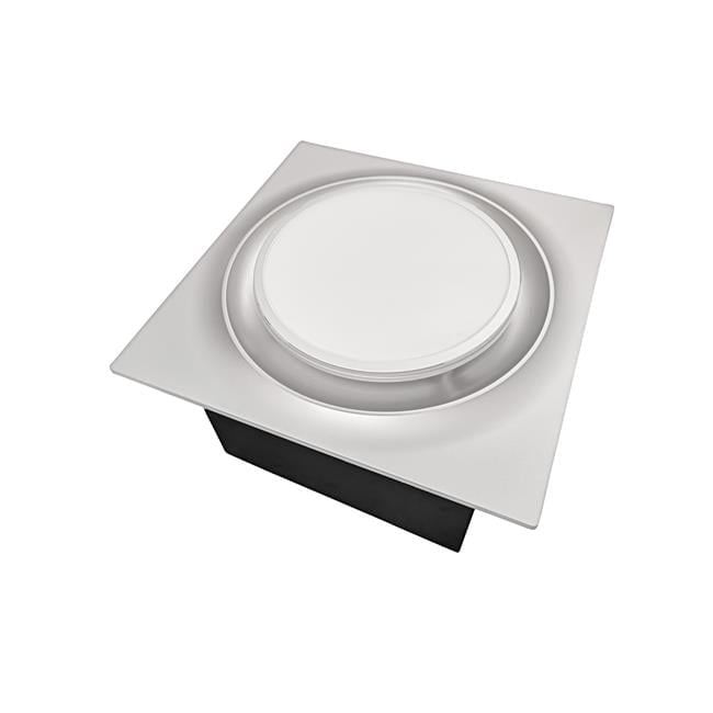 Satin Nickel 80 CFM Bathroom Fan with LED Light