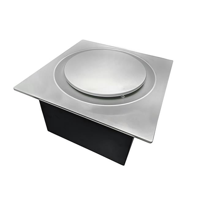 Satin Nickel 80 CFM Bathroom Fan with LED Light
