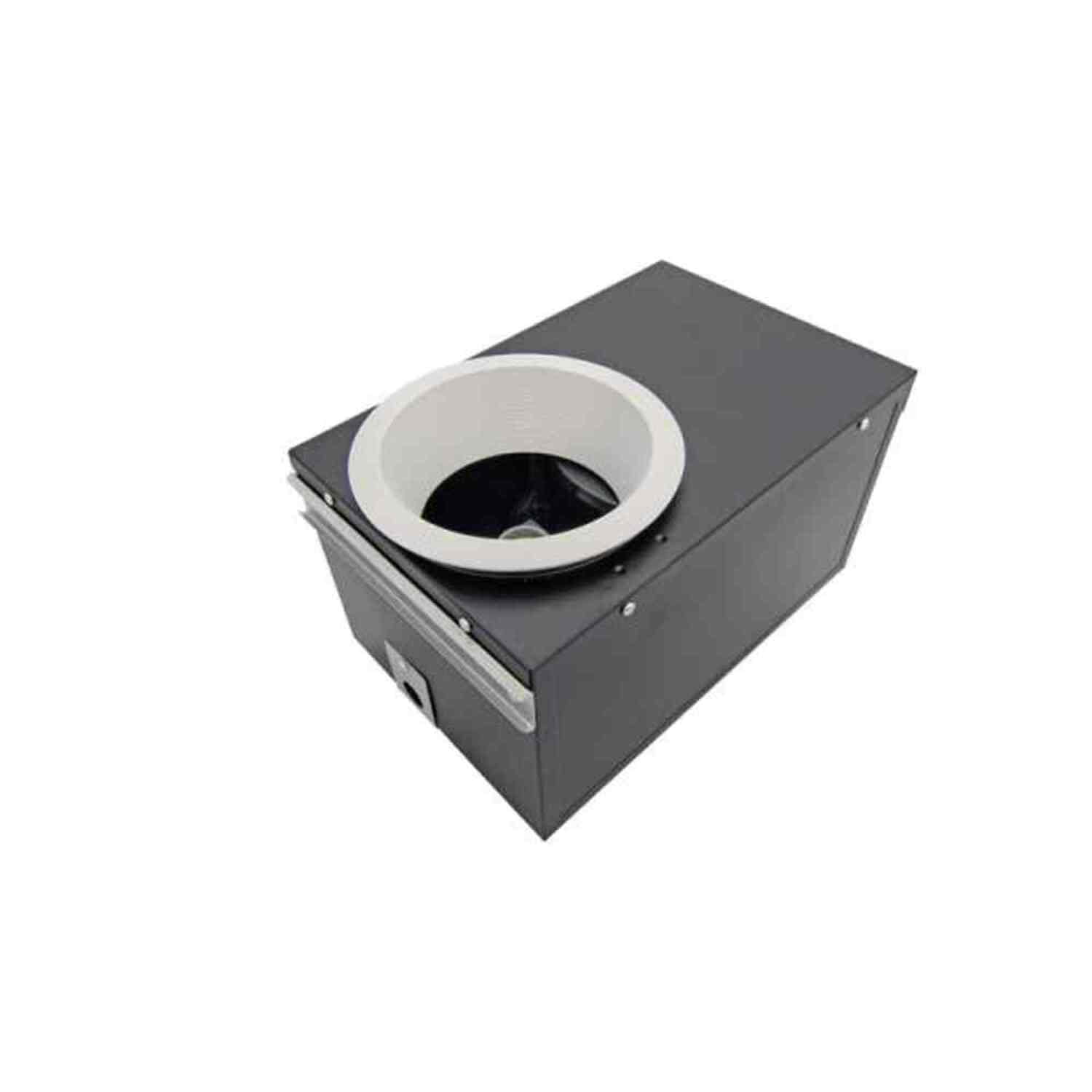 White and Black Ceiling Mount Bath Fan with Light and Humidity Sensor