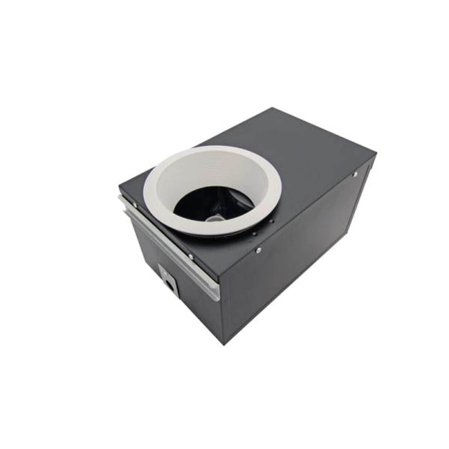 White and Black Ceiling Mount Bath Fan with Light and Humidity Sensor