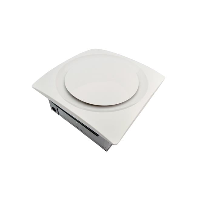 Slim Fit White 120-CFM Bathroom Exhaust Fan with Contemporary Grille