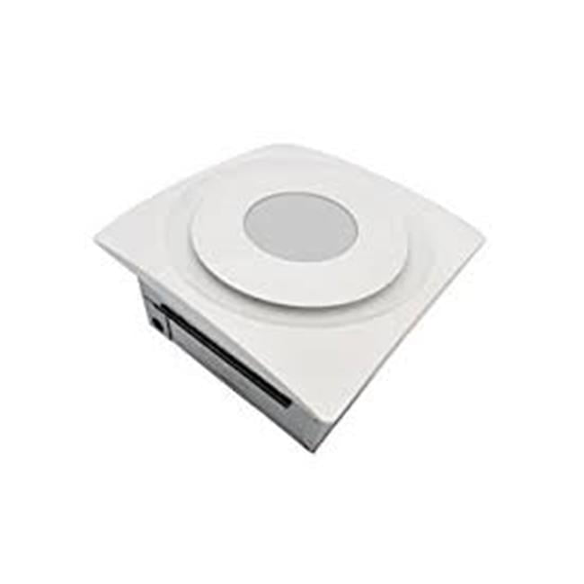 White Slim Fit Bathroom Ceiling Fan with LED Light and Humidity Sensor