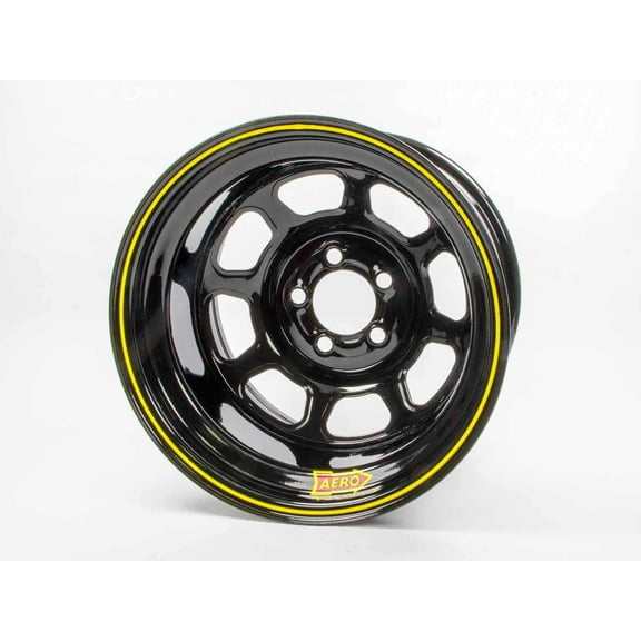 Aero Racing Wheels 58-105040 58 Series Rolled Wheel - Black - 15 x 10 in. - 5 x 5 in. Bolt Circle - 5 in. Back Spacing - 21 lbs