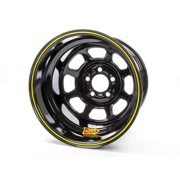 Aero Race Wheels 51-100530-RF 51-Series Spun Formed Wheel - Black - 15 x 10 in. - 3 in. Backspace - Wide 5 Bolt Pattern