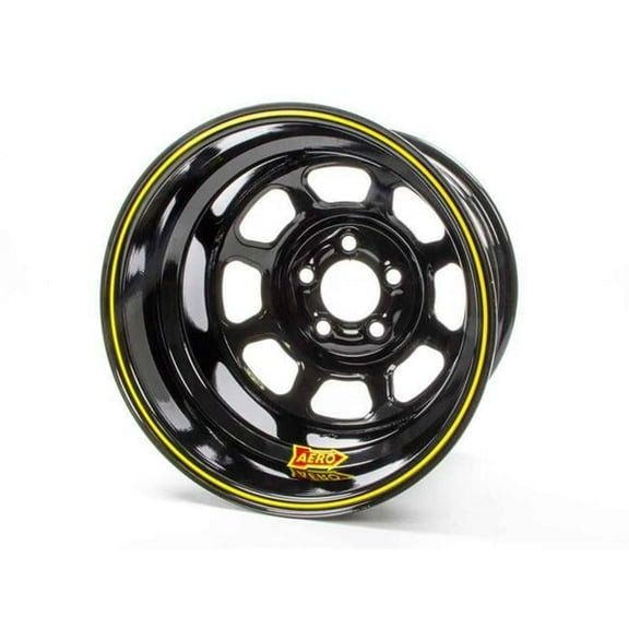 Aero Race Wheels 51-105055-RF 51-Series Spun Formed Wheel - Black - 15 x 10 in. - 5.5 in. Backspace - 5 x 5 in. Bolt Pattern