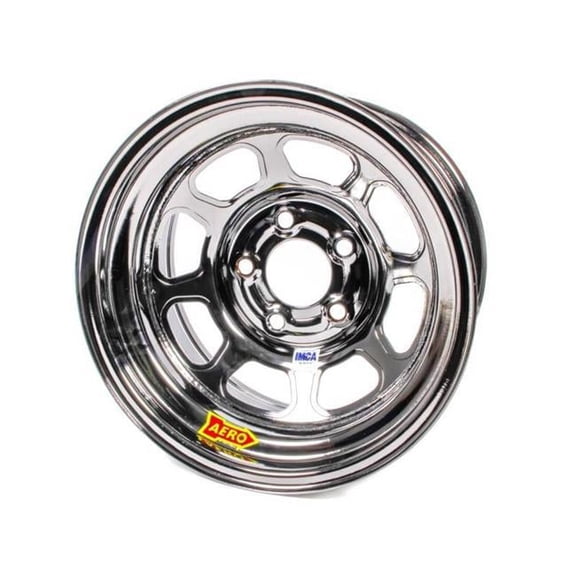 Aero Race Wheels 52-285020T3 52 Series 2 in. Backspace Roll Formed IMCA Wheel, Chrome - 15 x 8 in.