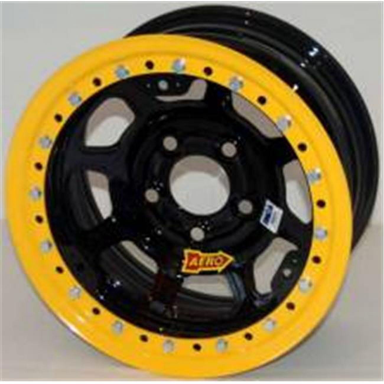 Aero Race Wheels 53-185040-BLKRING 15 x 8 in. 53 Series Roll Formed ...