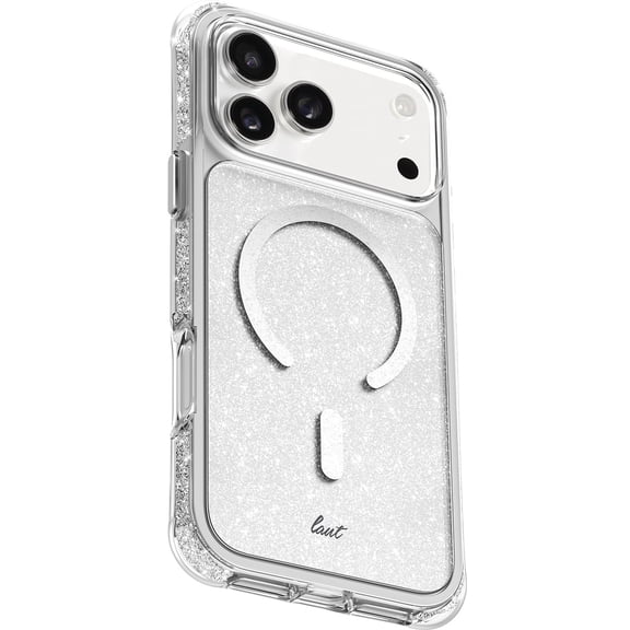 LAUT Aero Sparkle for iPhone 17 Pro - Crystal Silver