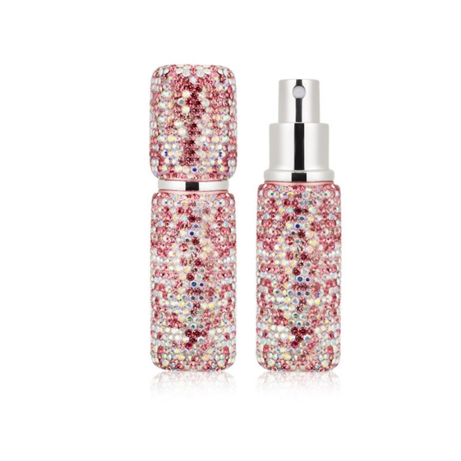Aero Wealth 0.34 Oz Attached Cap Refillable Travel Bottles, Pink