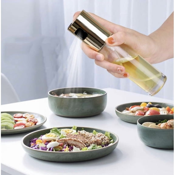 Aero Wealth Gold 10 Centiliter Oil Sprayer Bottle with Olive Oil Dispenser, Easy Clean, Adjustable Nozzle