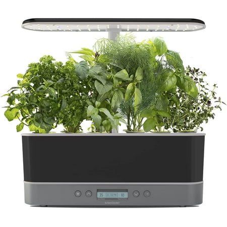 AeroGarden - Harvest Elite Slim 6-Pod with Gourmet Herb Seed Pod Kit - Platinum
