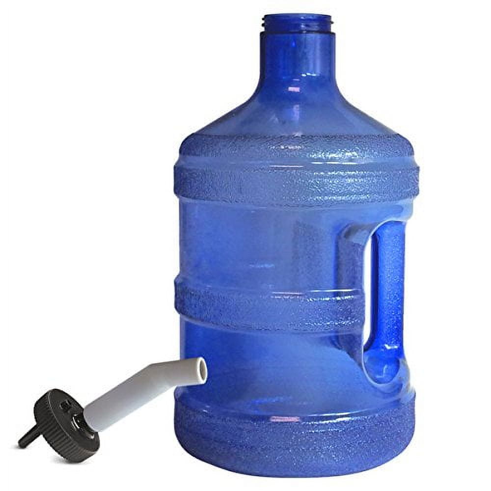 Blue Translucent Plastic 1-Gallon Leak Proof Watering Jug