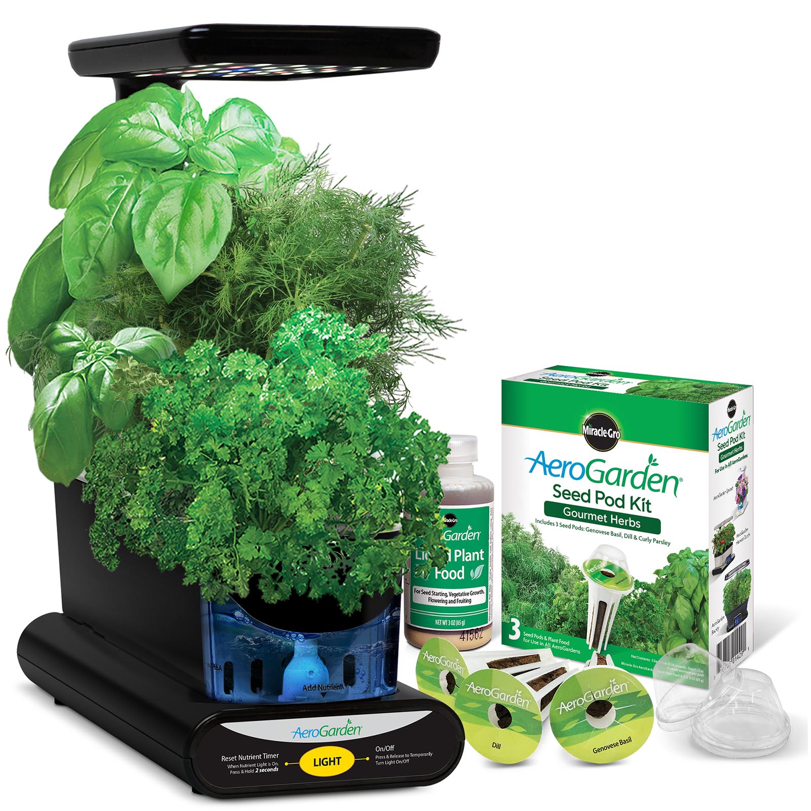 AeroGarden Sprout LED, Black with Herb Seed Kit - image 1 of 6