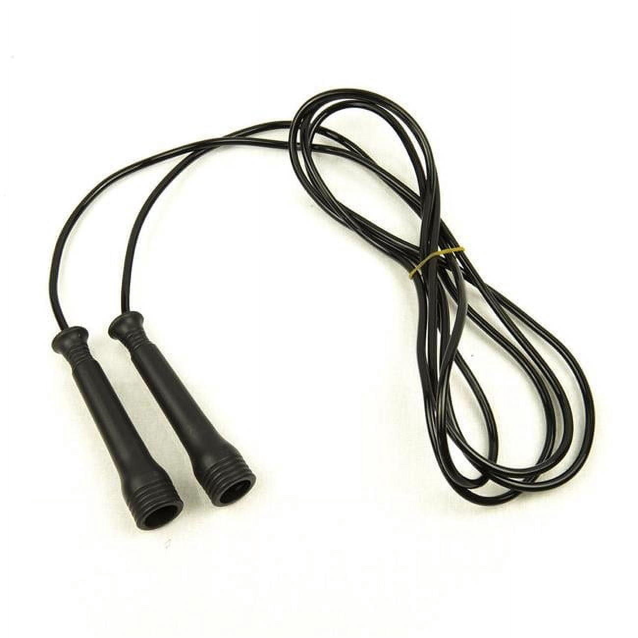 AeroMat 75017 10 ft. Adjustable Heavy Duty Speed Jump Rope, Black