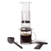 AeroPress Clear Compact Coffee Press   Simplified 3-in-1 Manual Coffee Maker for Espresso-Style, French Press & Pour-Over Brewing, 10 oz