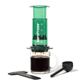 thumbnail image 1 of AeroPress Clear Green Compact Coffee Press – Simplified 3-in-1 Manual Coffee Maker for Espresso-Style, French Press & Pour-Over Brewing, 10 oz, 1 of 5