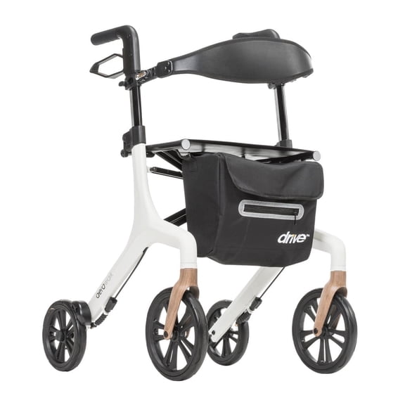 Drive Medical AeroWalk Ultra-Lite Rollator, Standard, White