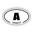 thumbnail image 1 of Aerobatics A Oval Bumper Sticker 3M Vinyl Decal 3 in x 5 in, 1 of 3