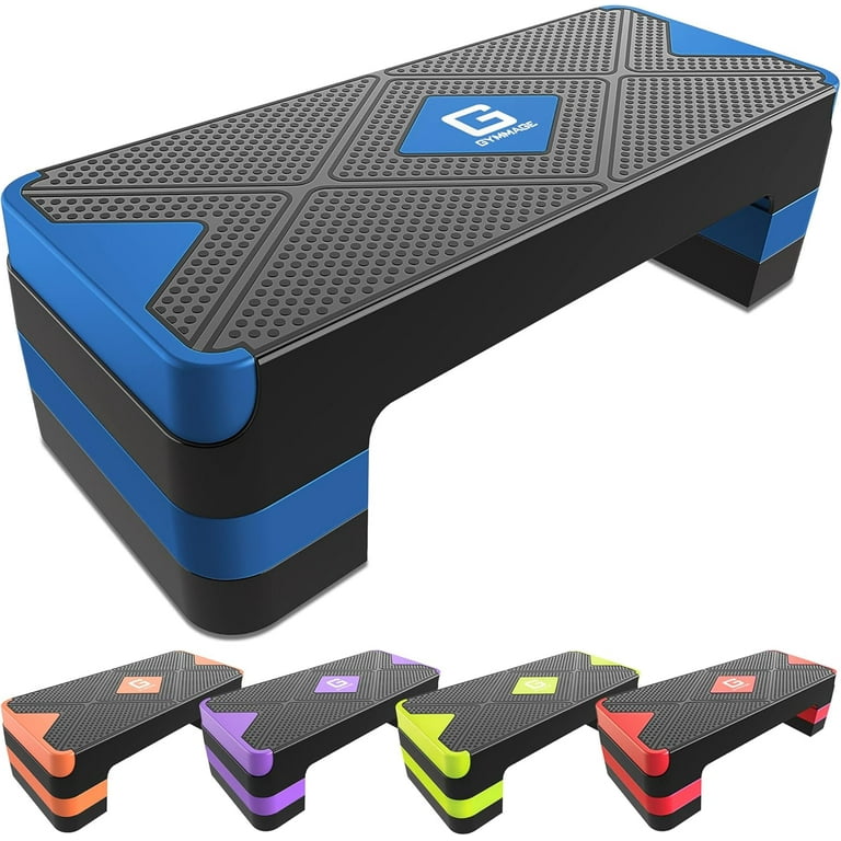 Aerobic Exercise Step Adjustable Aerobic Stepper for Exercise Workout Step Platform for Step Up 26.5 Step Deck with 4 6 8 Adjustable Height Risers Women Home Gym Cardio Fitness Walmart
