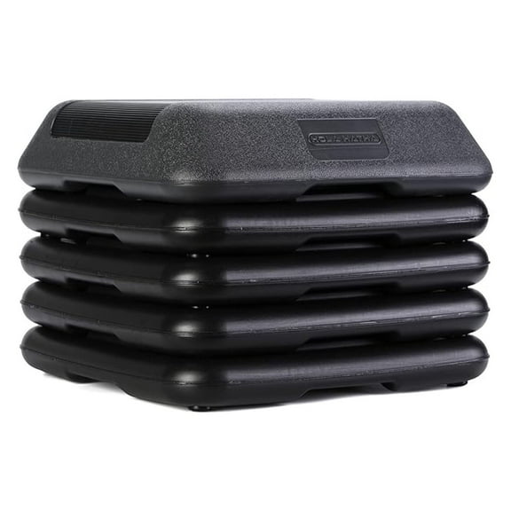 Aerobic Fitness Cardio Stepper, High Step Platform Workout Home Gym Exercise Equipment with Adjustable Height Risers, Black