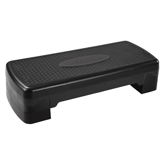 Aerobic Step Platform - Fitness Step Deck for Home & Gym - Adjustable 4 & 6 Inch Height - Non-Slip Surface - Includes Workout DVD - Cardio & Strength Training