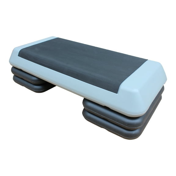 Aerobic Stepper Platform - Adjustable Workout Step for Fitness - 4 Risers - Gym & Home Use