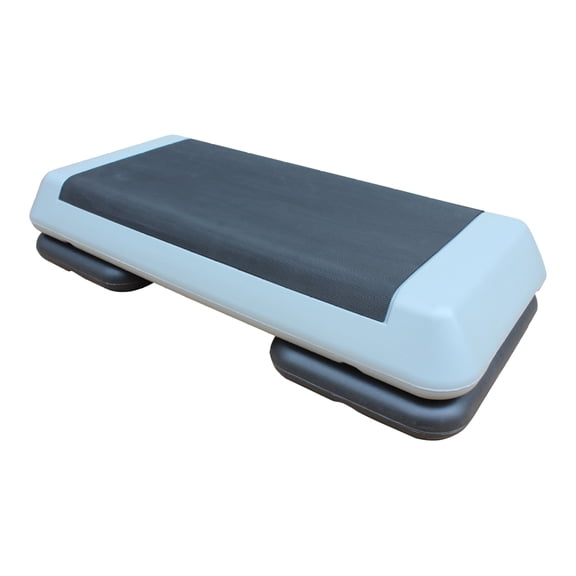 Aerobic Stepper Workout Platform - Fitness Step Trainer with 2 Risers - Adjustable Height - Non-Slip Surface - Gym & Home Use