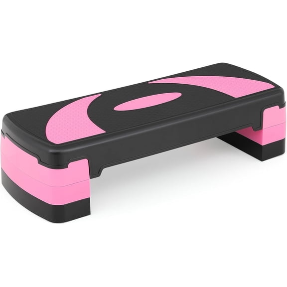 Aerobics Stepper Platform with 4/6/8 inch Height Stackable Risers