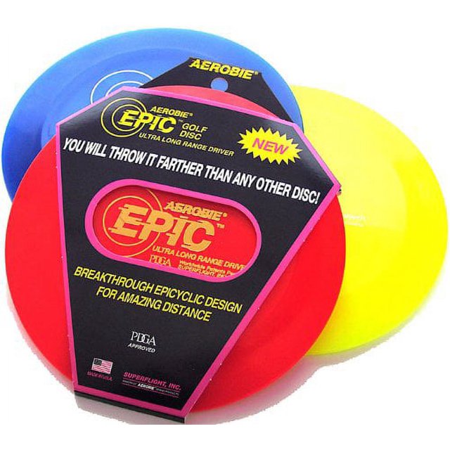 Aerobie Epic Golf Disc Single Unit (Colors May Vary)