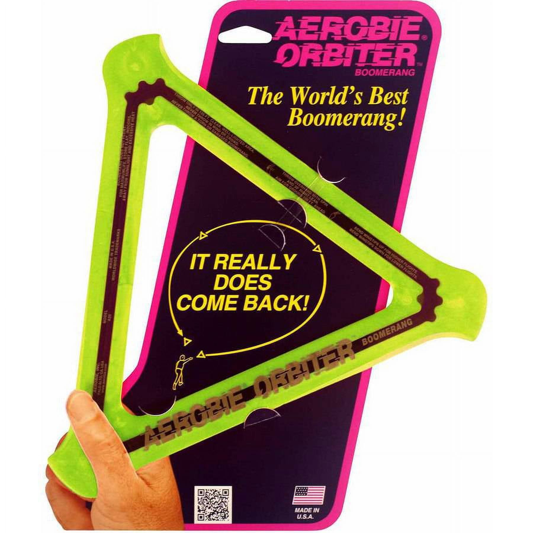Aerobie Orbiter Boomerang Outdoor Backyard Throwing Disc, Color Varies