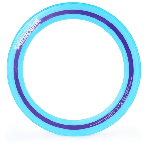 Aerobie Sprint Ring Outdoor Flying Disc, Flying Ring for Kids Parties and Backyard Games, Teen Boys Gift Ideas, Kids Toys for Ages 5 & Up, Blue, 10”