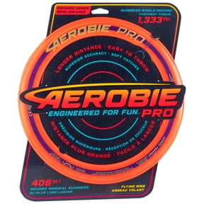Aerobie Pro Ring Outdoor Flying Disc, Flying Ring for Kids Parties and Backyard Games, Teen Boys Gift Ideas, Kids Toys for Ages 5 & Up, Orange, 14"
