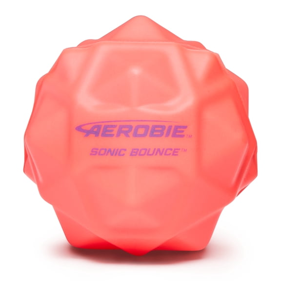 Aerobie Sonic Bounce Ball, Bouncy Balls for Kids & Kids Toys, Outdoor Games & Birthday Party Favors for Kids & Teens Aged 8 & Up, Red