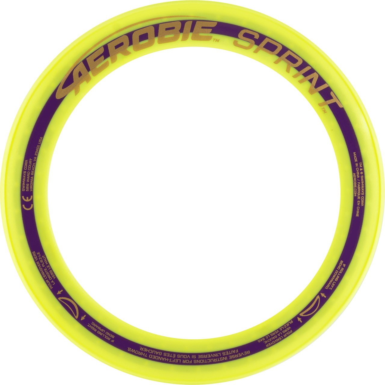 Aerobie Sprint Flying Ring 10" Yellow