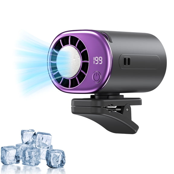Aerochill Portable Ac For Car, 360° Rotating Air Circulator With 199 Adjustable Speed Settings, Non-Slip Clamp Design, Ultra-Quiet Personal Fan For Car, Camping, Travel & Outdoor Use
