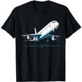 thumbnail image 1 of Aerodynamic Aviation Design Airplane T-Shirt, 1 of 5