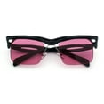 thumbnail image 1 of Aerodynamic Streamline Plastic Half Rim Rimless Rectangle Fashion Sunglasses Black - Pink, 1 of 1