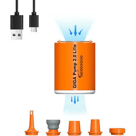 Aerogogo GIGA Pump 2.0 Without Light :Electric Portable Air Pump 1300mah Battery Rechargeable Pump Ultra-Mini Inflator/Deflator Pump for Swimming Rings air Mattress Bed Pool Toy