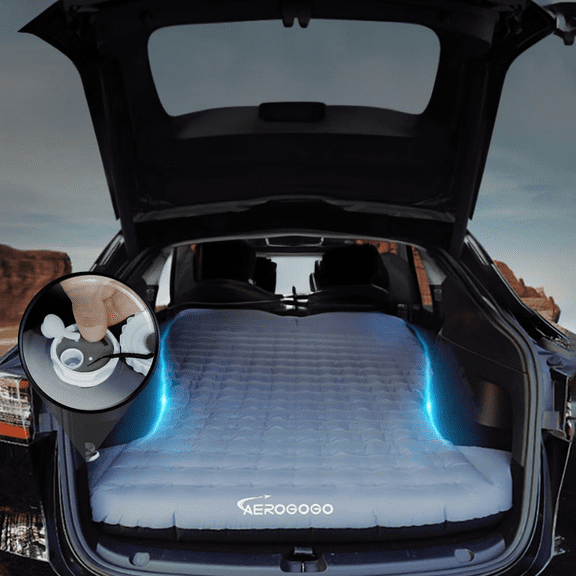 Aerogogo Tesla Model Y Mattress Self Inflating Model Y Bed One Click to Inflate/Deflate Max 5.5Thick, Backpack Size, 2 Person