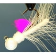 thumbnail image 1 of Aerojig Hackle Jig Size: 1/4 oz, Color: Pearl White Cerise, 1 of 1