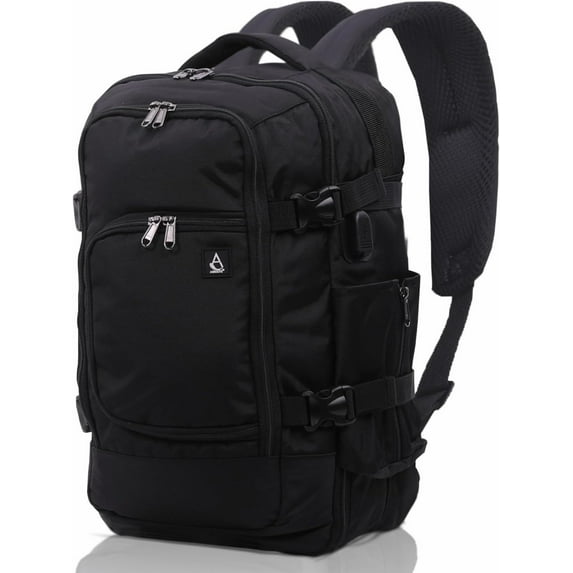 Aerolite 17x10x9” United Airlines Maximum Size Backpack Eco-Friendly Cabin Luggage Approved Travel Carry On Holdall Lightweight Shoulder Bag Flight Rucksack with YKK Zippers 5 Year Warranty
