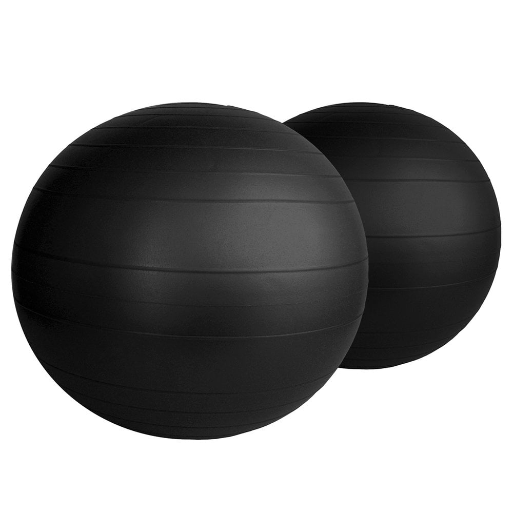Black 49 cm Burst-Resistant PVC Exercise Ball