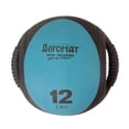 thumbnail image 1 of Aeromat  Dual Grip Power Med Ball 9 in. Dia. 12 LB Black- Teal, 1 of 1